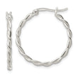 Sterling Silver Polished Twisted Hoop Earrings