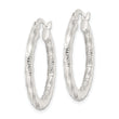 Sterling Silver Polished and Textured Twisted Hoop Earrings