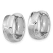 Sterling Silver Rhodium-plated Polished & Satin Wavy Hinged Hoop Earrings