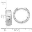 Sterling Silver Rhodium-plated Polished & Satin Wavy Hinged Hoop Earrings