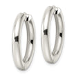 Sterling Silver Polished 3.5x25mm Hinged Tube Hoop Earrings