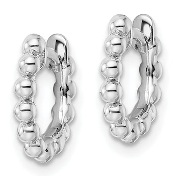 Sterling Silver RH Beaded Hoop Earrings