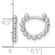 Sterling Silver RH Beaded Hoop Earrings