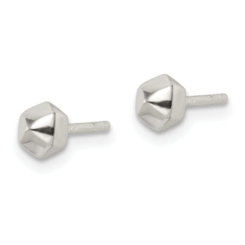 Sterling Silver Polished Geometric Shape Post Earrings