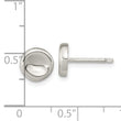 Sterling Silver Polished Puffed Circle Post Earrings