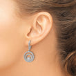 Sterling Silver Rhodium-plated Polished CZ Circles Leverback Earrings - Birthstone Company