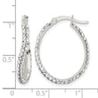 Sterling Silver CZ Oval Hoop Earrings - Birthstone Company