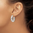 Sterling Silver Polished Multi-color CZ Circle Hoop Earrings - Birthstone Company