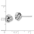 Sterling Silver Rhodium-plated Post Polished Love Knot Earrings