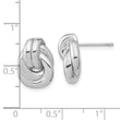 Sterling Silver Rhodium-plated Love Knot Hollow Post Earrings