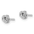 Sterling Silver Rhodium-plated Post Love Knot Earrings