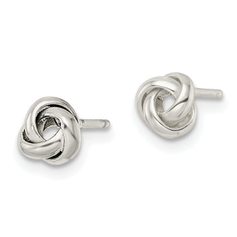 Sterling Silver Polished Love Knot Post Earrings