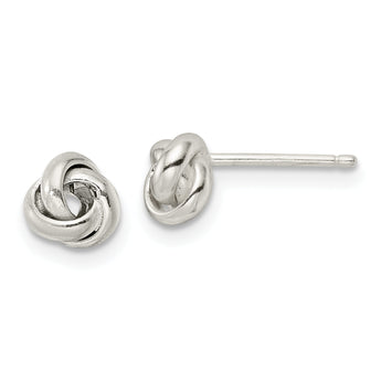 Sterling Silver Polished Love Knot Post Earrings