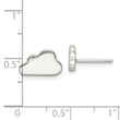 Sterling Silver Polished Cloud Post Earrings