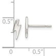 Sterling Silver Polished Tiny Lightning Post Earrings