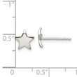 Sterling Silver Polished Star Post Earrings