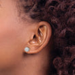 Sterling Silver Rhodium-plated Micro Pav‚ CZ Ball Stud Earrings