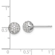 Sterling Silver Rhodium-plated Micro Pav‚ CZ Ball Stud Earrings