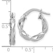 Sterling Silver Rhodium-plated Polished Twisted Hoop Earrings