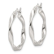 Sterling Silver Polished Twisted Hoop Earrings