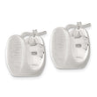 Sterling Silver Rhodium-plated Brushed Hollow Square Hoop Earrings