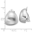 Sterling Silver Rhodium-plated Satin Non-Pierced Earrings