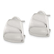 Sterling Silver Polished Omega Back Earrings