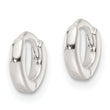 Sterling Silver Polished 8.2x1.6mm Round Hinged Hoop Earrings