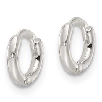 Sterling Silver Polished Hinged Hoop Earrings
