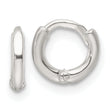 Sterling Silver Polished Hinged Hoop Earrings