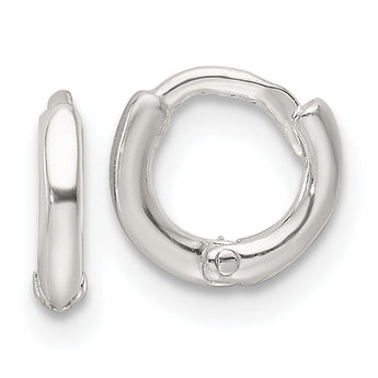 Sterling Silver Polished Hinged Hoop Earrings