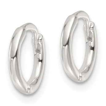 Sterling Silver Polished Hinged Hoop Earrings