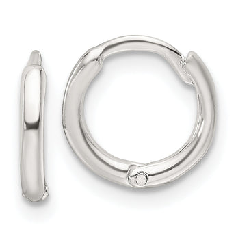 Sterling Silver Polished Hinged Hoop Earrings