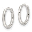 Sterling Silver Polished Hinged Hoop Earrings