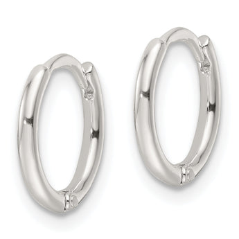 Sterling Silver Polished Hinged Hoop Earrings