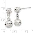 Sterling Silver Polished Knot Dangle Post Earrings