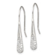 Sterling Silver Polished CZ Drop Dangle Earrings