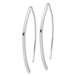 Sterling Silver Rhodium-plated Polished Threader Bar Earrings