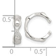 Sterling Silver E-Coating Polished Pair of 2 Cuff Earrings