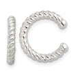 Sterling Silver E-Coating Polished Twisted Pair of 2 Cuff Earrings