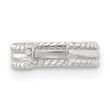 Sterling Silver E-coated Polished & Twisted Edges Single Cuff Earring