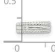 Sterling Silver E-coated Polished & Twisted Edges Single Cuff Earring