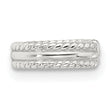 Sterling Silver E-coated Polished & Twisted Edges Single Cuff Earring