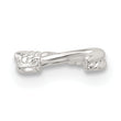 Sterling Silver E-coated Polished & Twisted Single Cuff Earring