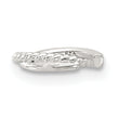 Sterling Silver E-coated Polished & Twisted Single Cuff Earring