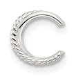 Sterling Silver E-coated Polished & Twisted Single Cuff Earring