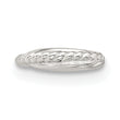 Sterling Silver E-coated Polished & Twisted Single Cuff Earring