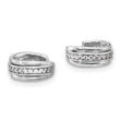 Sterling Silver Rhodium-plated Polished CZ Pair of 2 Cuff Earrings