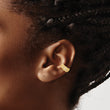 Sterling Silver Gold-plated Polished CZ Pair of 2 Cuff Earrings