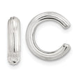 Sterling Silver E-Coating Polished & Striped Pair of 2 Cuff Earrings